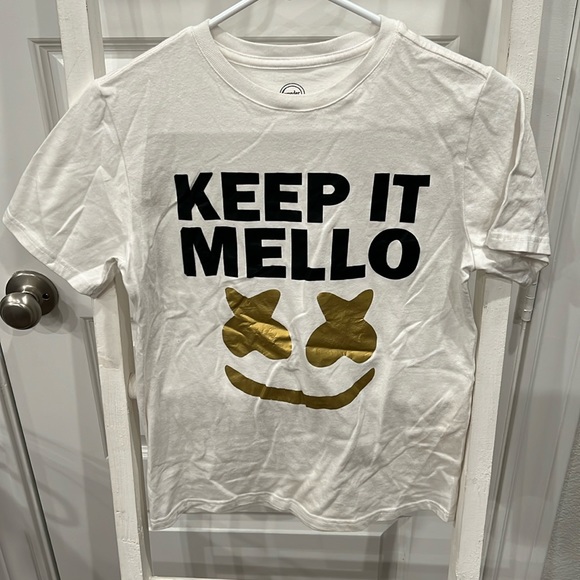 White Boys Youth Sz L/G (10-12) “Keep It Mello” Graphic Tee by Wonder Nation - Picture 1 of 5